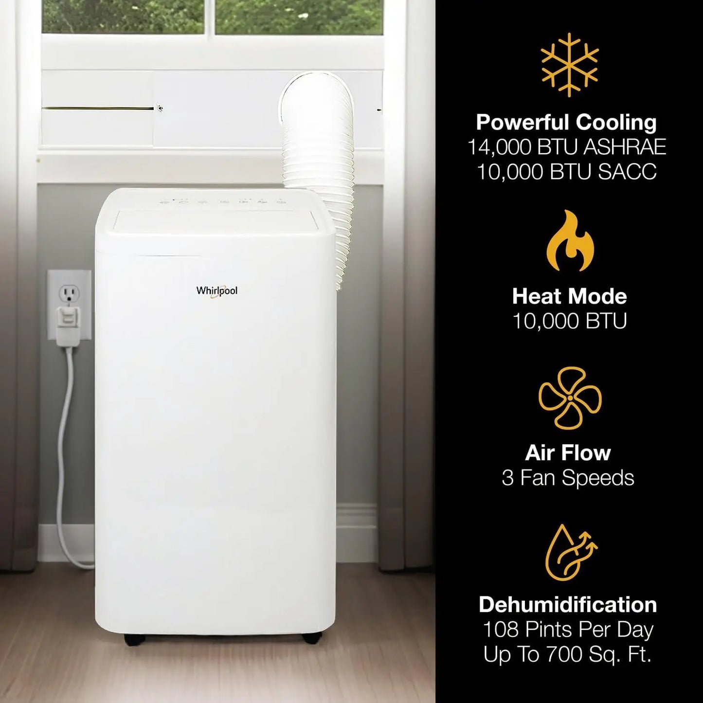 XMSJ 14000 BTU Portable Air Conditioner With Heater And Dehumidifier