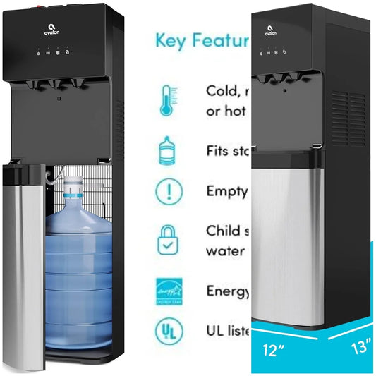 XMSJ A4BLWTRCLR Bottom Loading Water Cooler Dispenser Three Temperature Settings