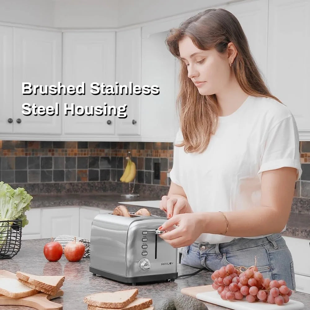 Extra Wide Slot 2 Slice Toaster With 7 Shade Settings