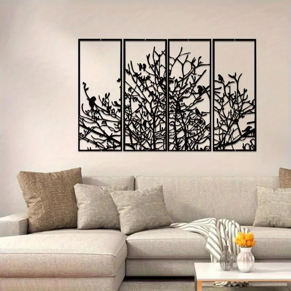 Metal Tree Of Life Wall Art Modern Minimalist Home Decor