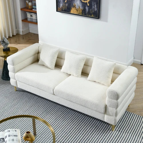 Soft Fabric Sectional Sofa With Deep Seating Comfort Living Room