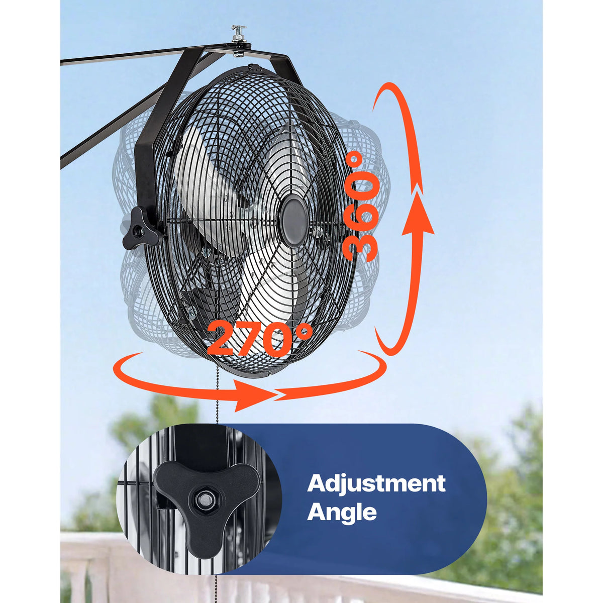 SucceBuy Industrial Wall Mount High Velocity Waterproof Fan for Workshops