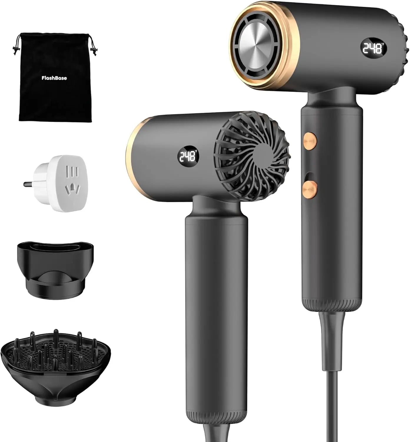 XMSJ Travel Hair Dryer Dual Voltage Mini Ionic Blow Dryer