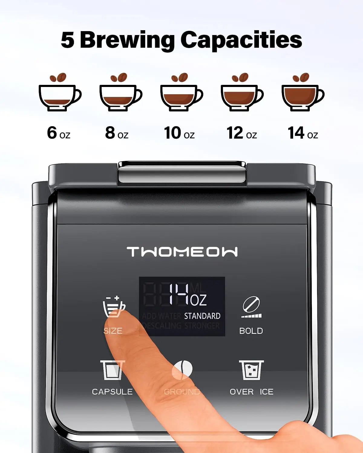 Single Serve Coffee Maker for KCup Pods and Grounds