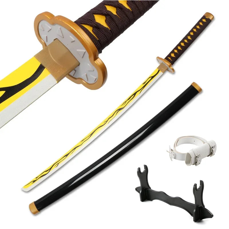 Anime Katana Cosplay Bamboo Wooden Toy Sword Tanjiro Zenitsu Kyoujurou