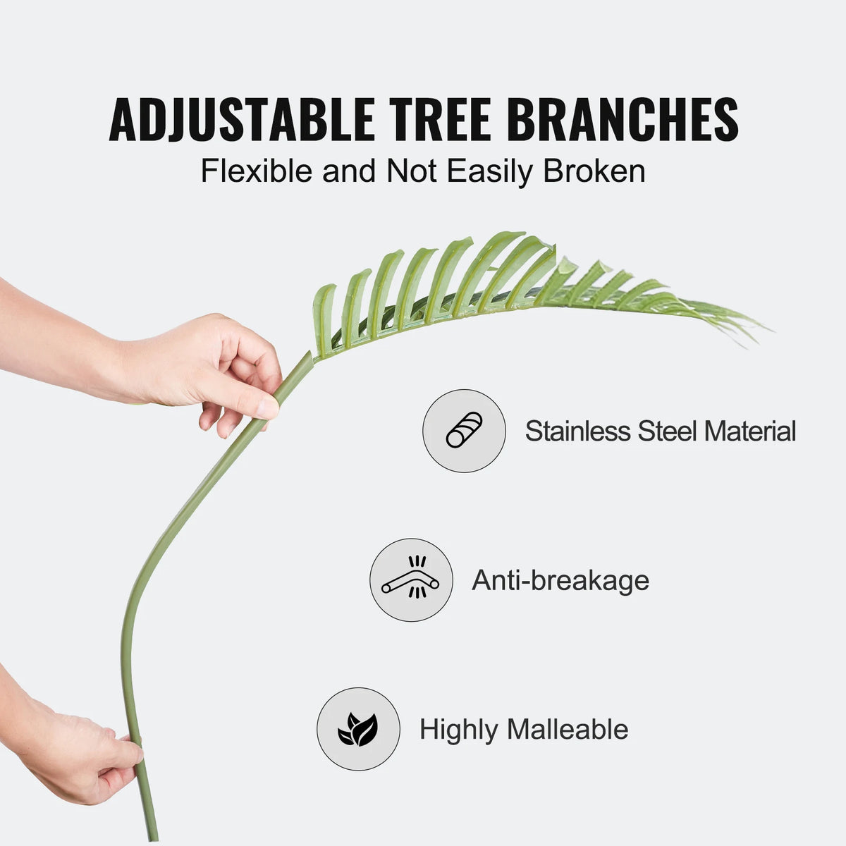 SucceBuy Artificial Palm Tree Faux Tropical Plant With Anti Tip Protection