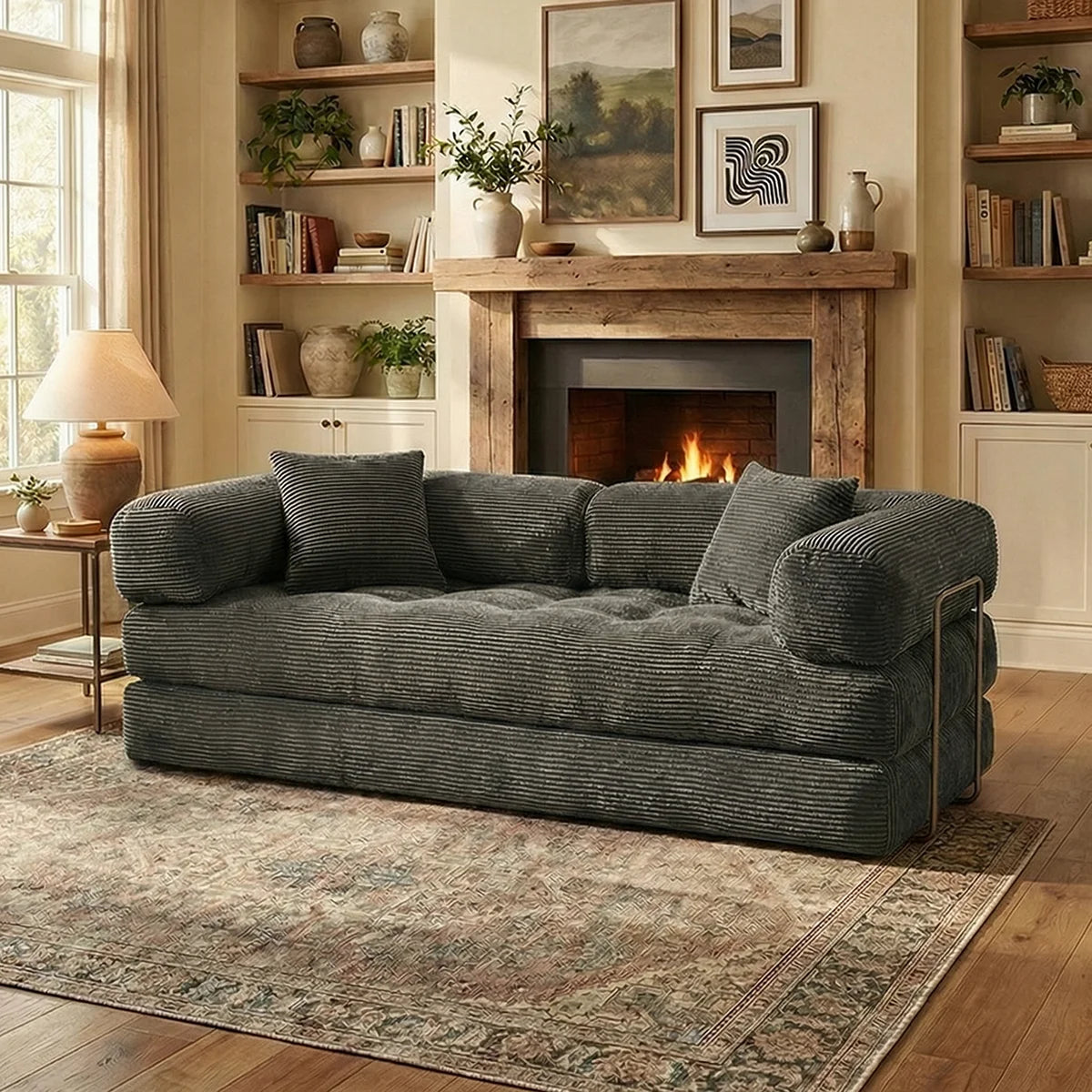 YQzyphyna Futon Sofa Bed Four In One Convertible Couch