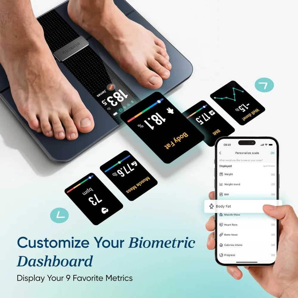 Etekcity Digital Bathroom Scale With BMI And Muscle Mass Monitor