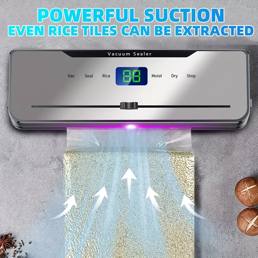 Automatic Food Vacuum Sealer Machine With Cutter And Vacuum Bags