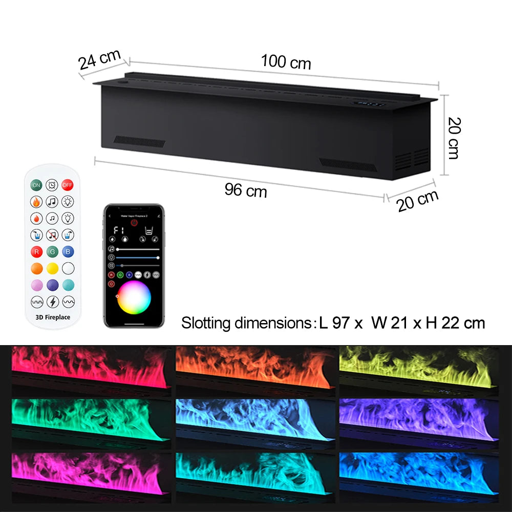 AFLYEVER Custom 3D Atomizing Fireplace Core TV Cabinet Humidifier