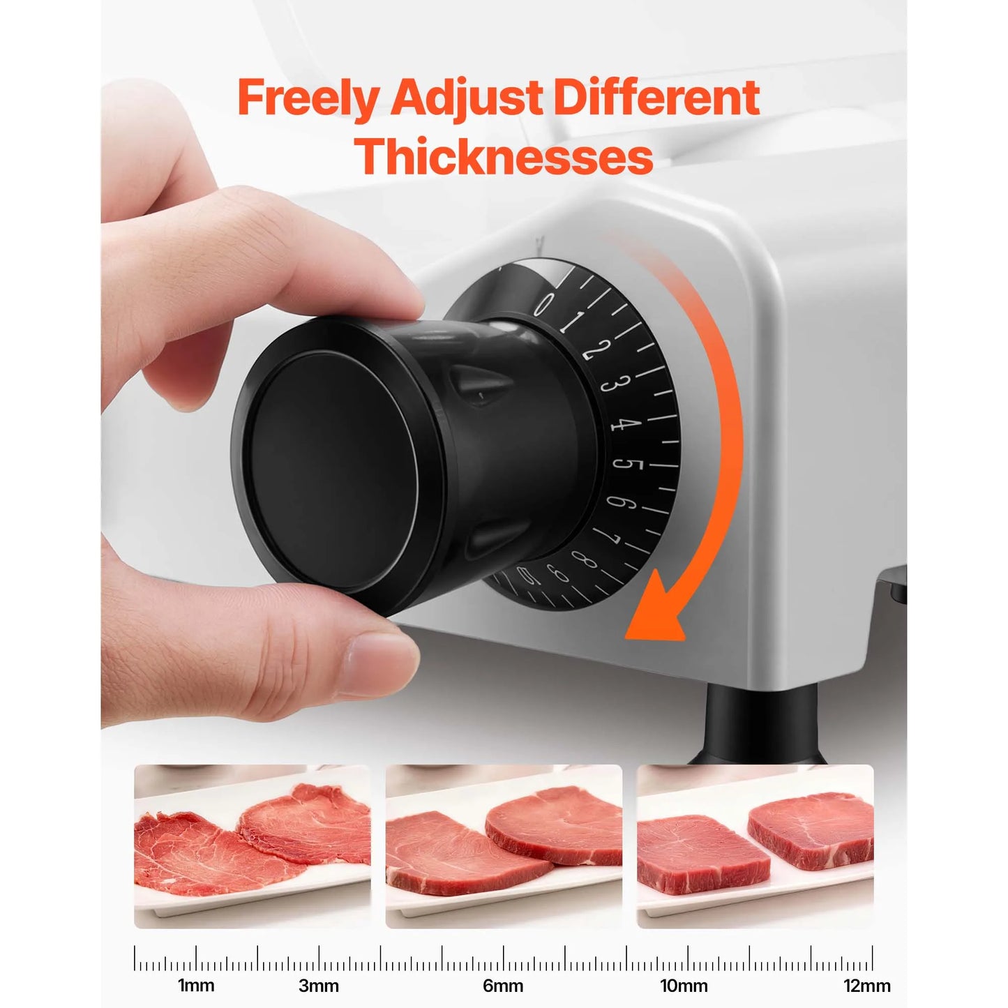 SucceBuy 300W Commercial Meat Slicer With Removable Food Tray