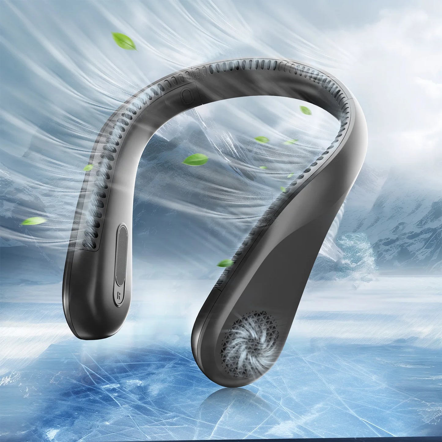 Rechargeable USB Neck Fan With 4 Speeds Bladeless Hands Free