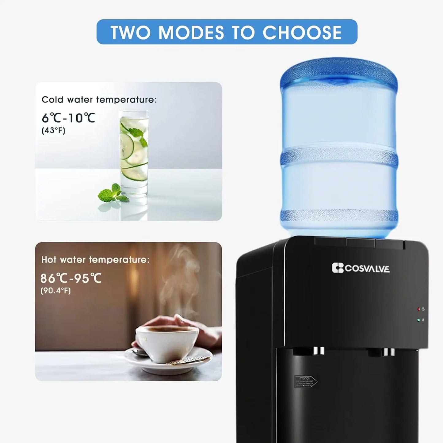 XMSJ Top Loading Water Dispenser Hot And Cold Cooler