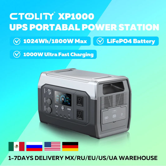 CTOLITY XP1000 Portable Solar Generator Power Station
