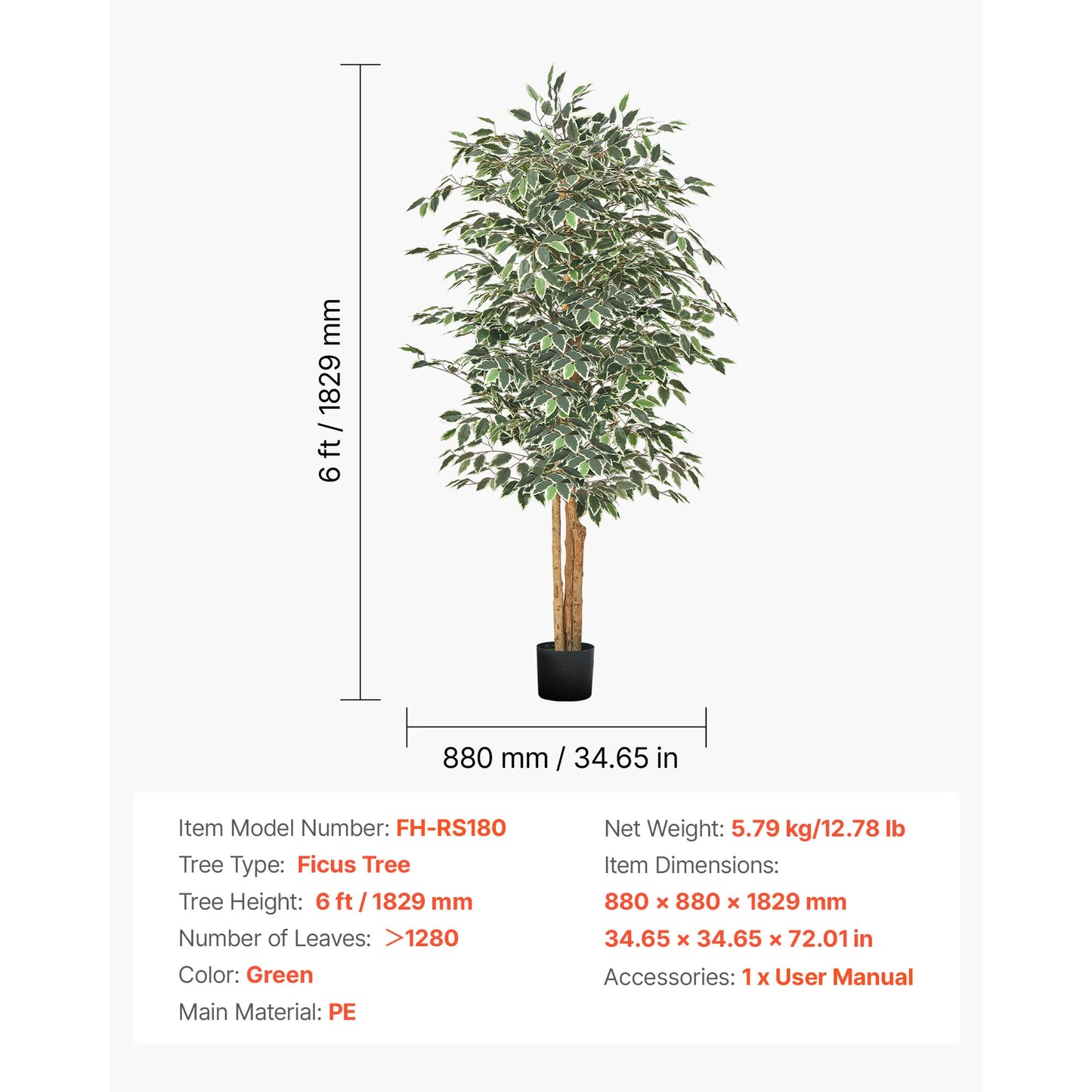SucceBuy Elegant Artificial Indoor Tree For Modern Home Decor