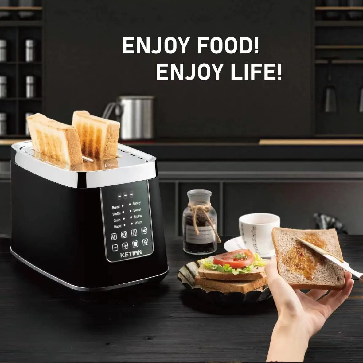 XMSJ Smart Toaster With Touchscreen 7 Bread Settings