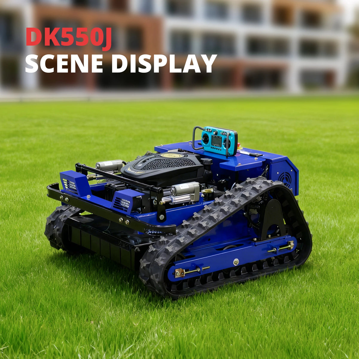 DEEPKRON Remote Controlled Lawn Mower for Steep Slope Grass Cutting
