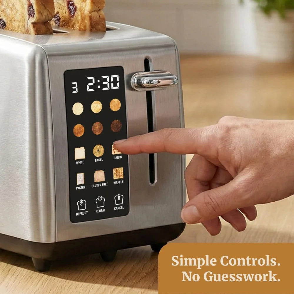2 Slice Toaster With Digital Countdown And Extra Wide Slots