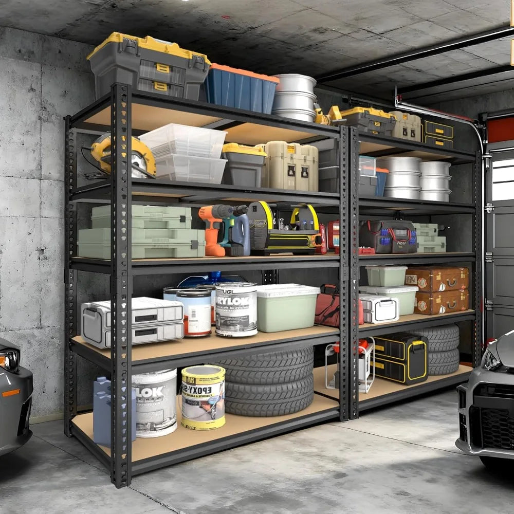 XMSJ Five Tier Adjustable Garage Shelving Racks 2400 Lbs