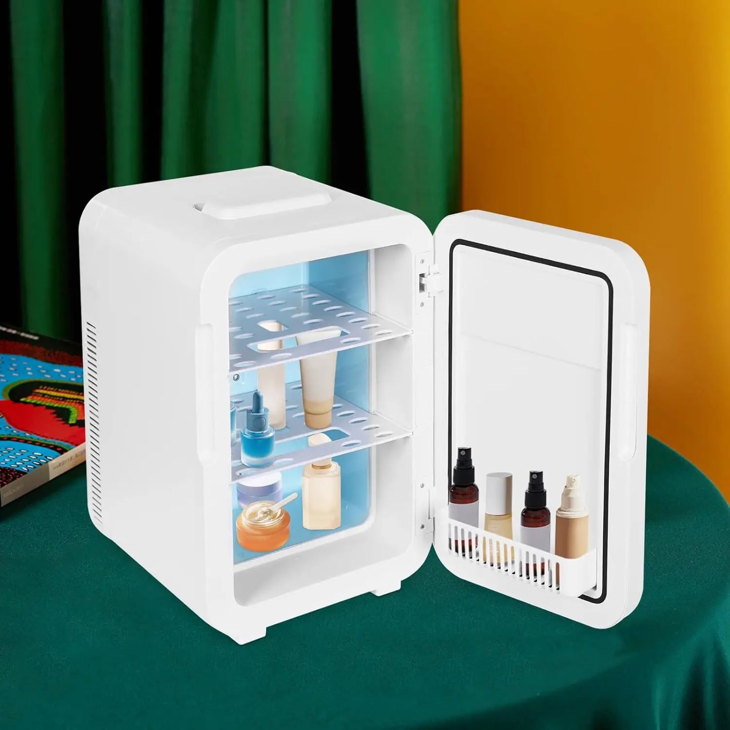 XMSJ Mini Fridge With Temperature Control Compact Refrigerator