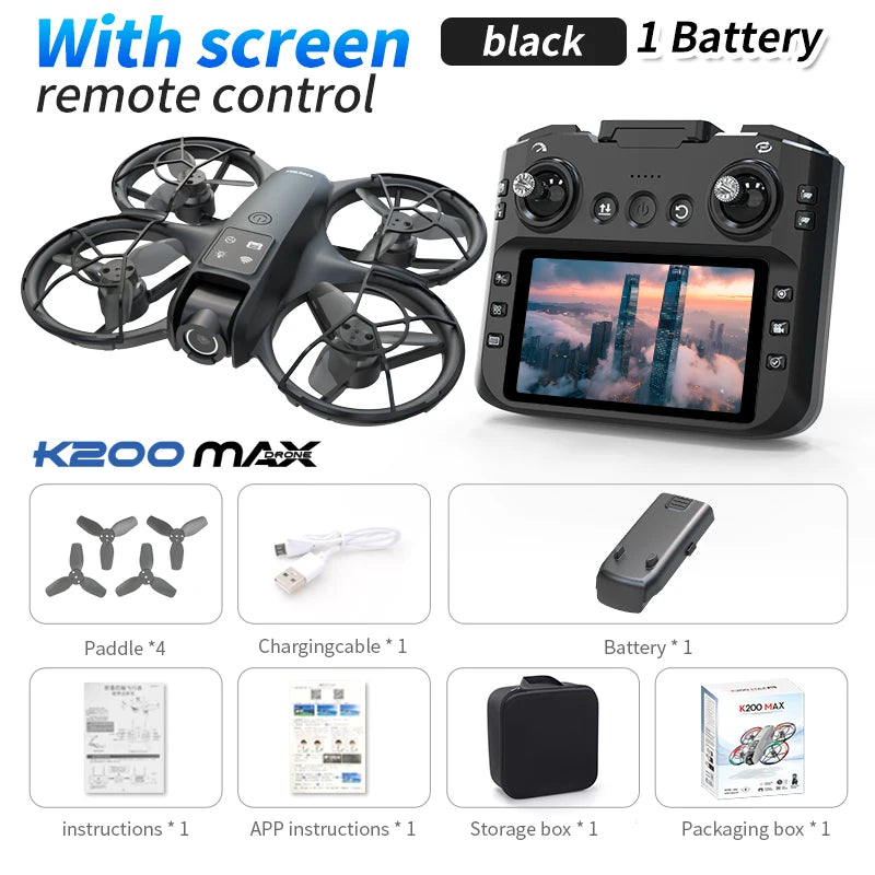 ZNLYRION K200MAX Mini Drone With Adjustable Camera And LCD Remote