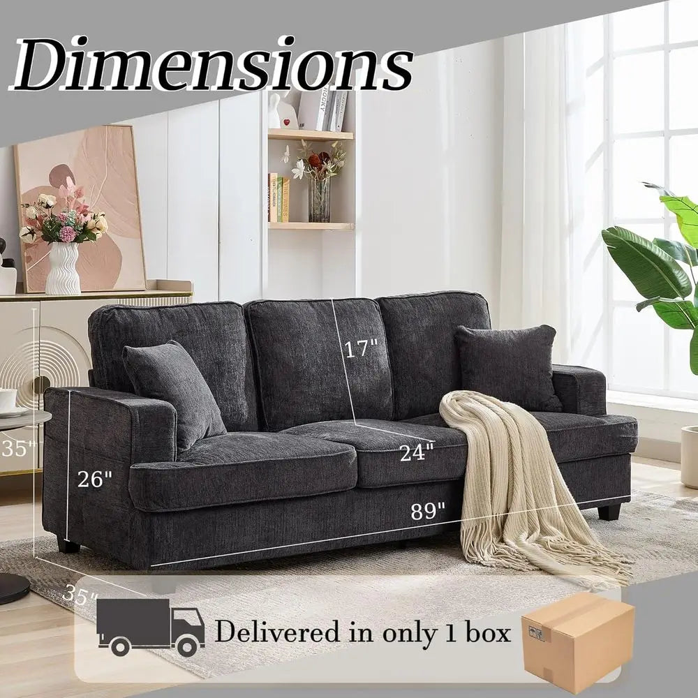 Luxury Cloud Style Three Seater Sofa With Deep Seat Cushions