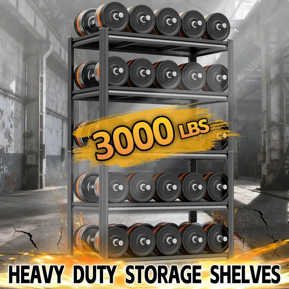 Heavy Duty Adjustable Metal Shelving Unit For Garage And Warehouse