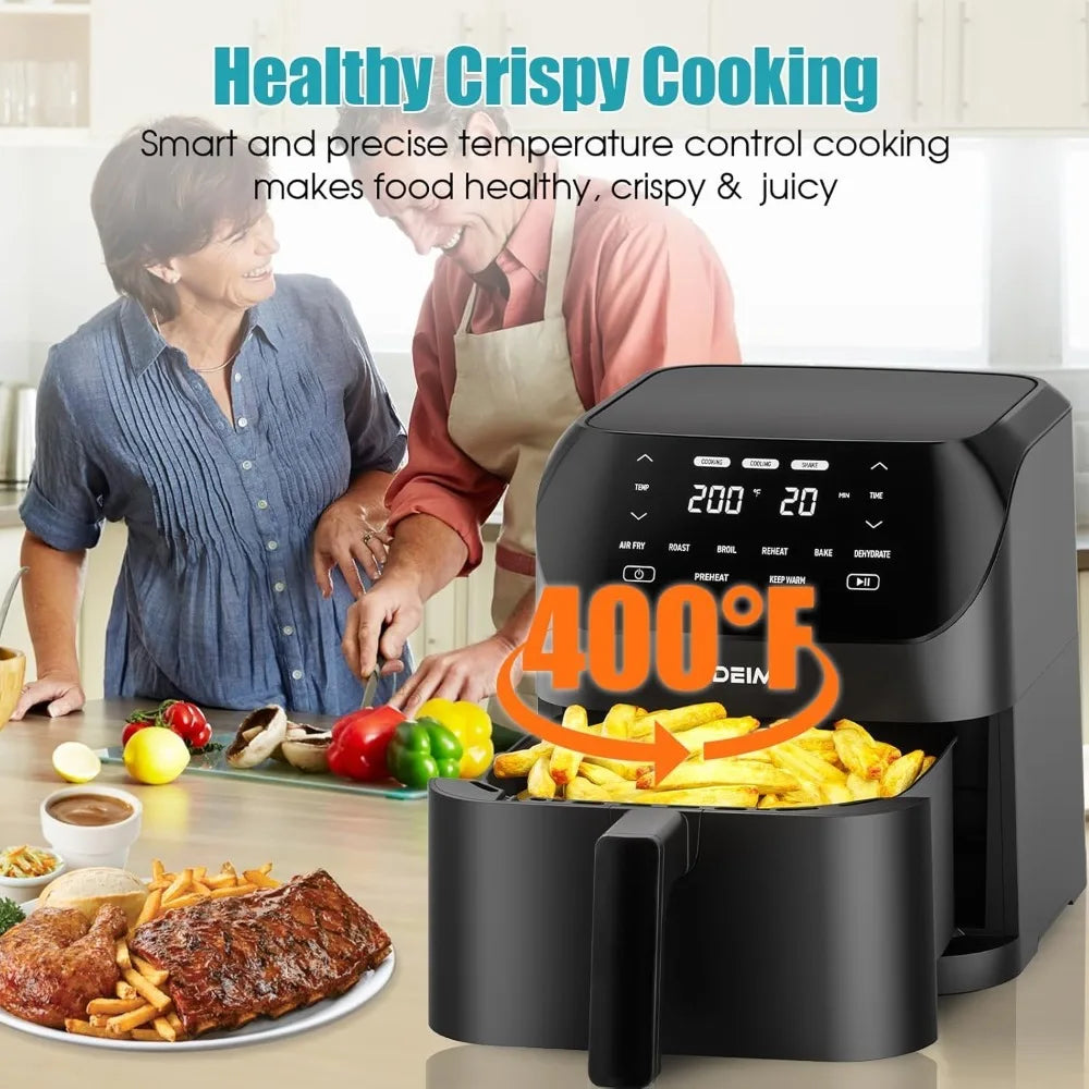 XMSJ Air Fryer 1500W Oilless Healthy Cooker With 8 Presets