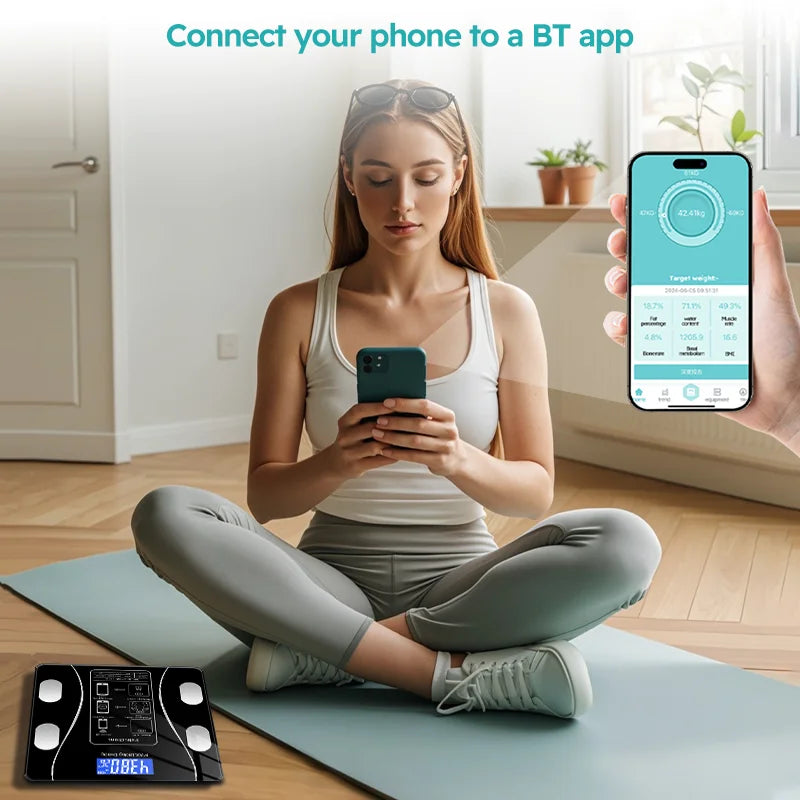 LED Body Fat Scale Smart Weight Scale for Health Measurement