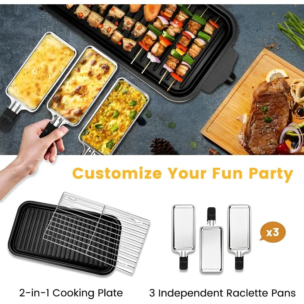 NBVCX 1500W Smokeless Indoor Grill TwoInOne With Removable Plates