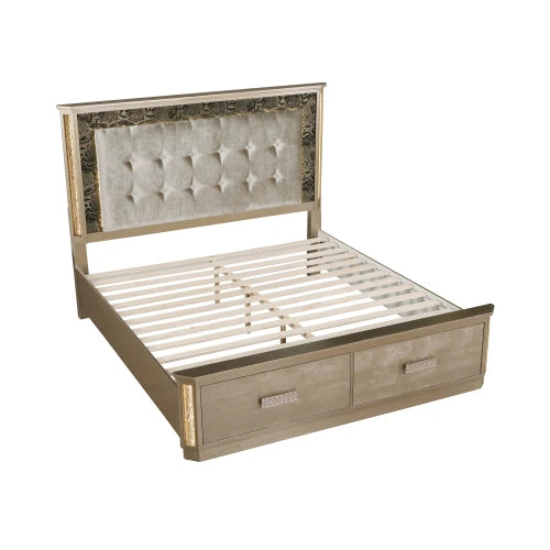 Luxurious Queen 5PC Wood Bedroom Set Available In Two Configurations