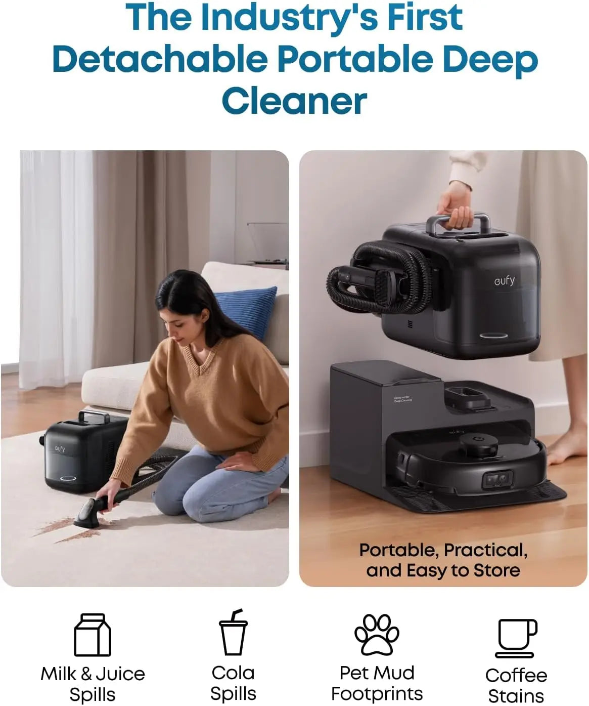 XMSJ Robot Vacuum E28 With 20KPa Suction HydroJet Mop