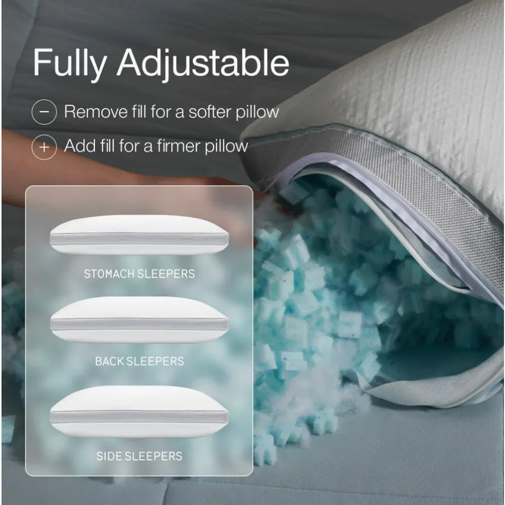 Cooling Gel Memory Foam Pillow For Back Neck Support