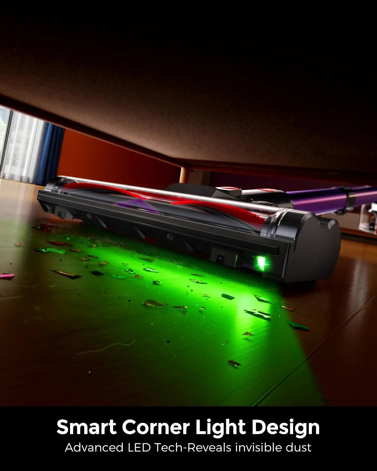 XMSJ Cordless Vacuum Cleaner LED Light 500W 45KPa 50Min