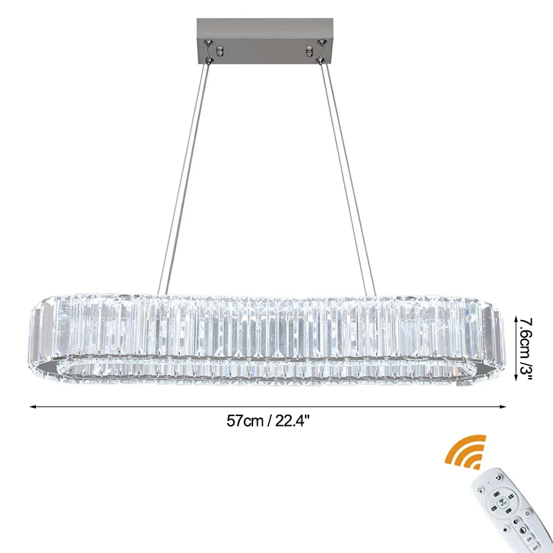 GreeLustr Modern Crystal LED Chandelier With Remote Control
