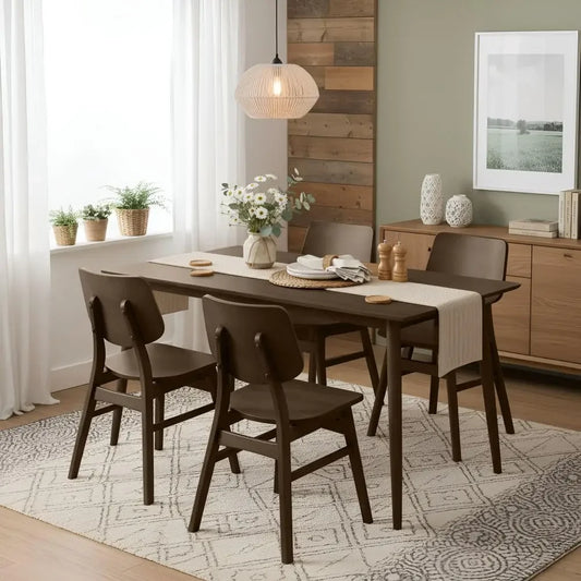 XMSJ Calais Modern Dining Table Set For Four With Chairs