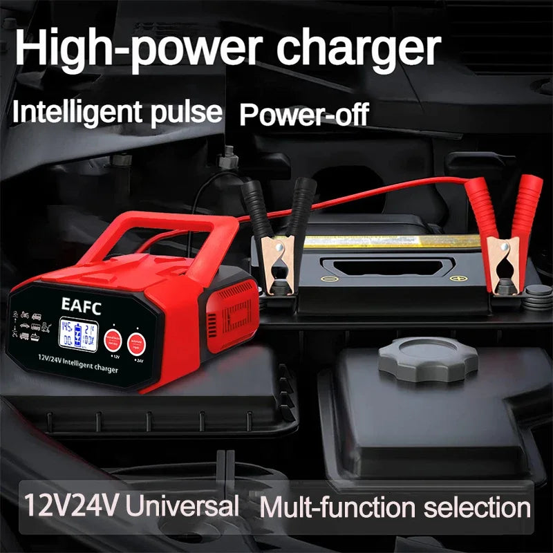 EAFC Smart Automotive Battery Charger And Maintainer With Digital Display