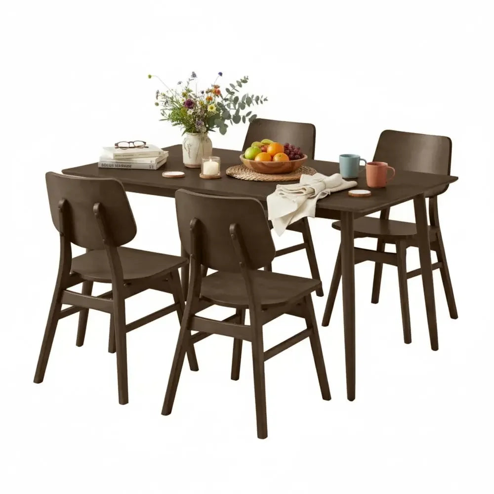 XMSJ Calais Modern Dining Table Set For Four With Chairs