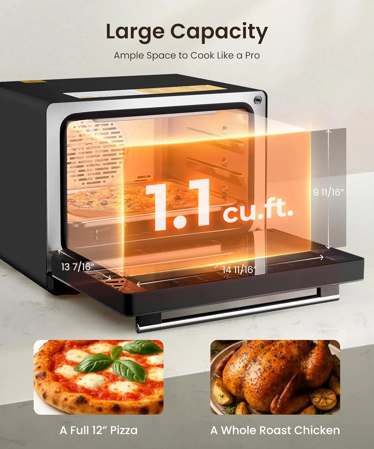 XMSJ 4-In-1 Combi-Steam Oven With Steam Bake Air Fry Convection Dehydrator