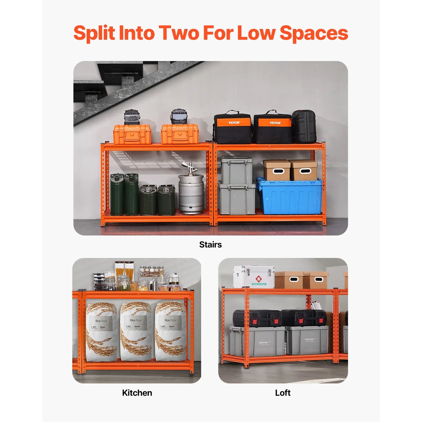 4 Tier Garage Shelving Unit Heavy Duty Storage Shelves