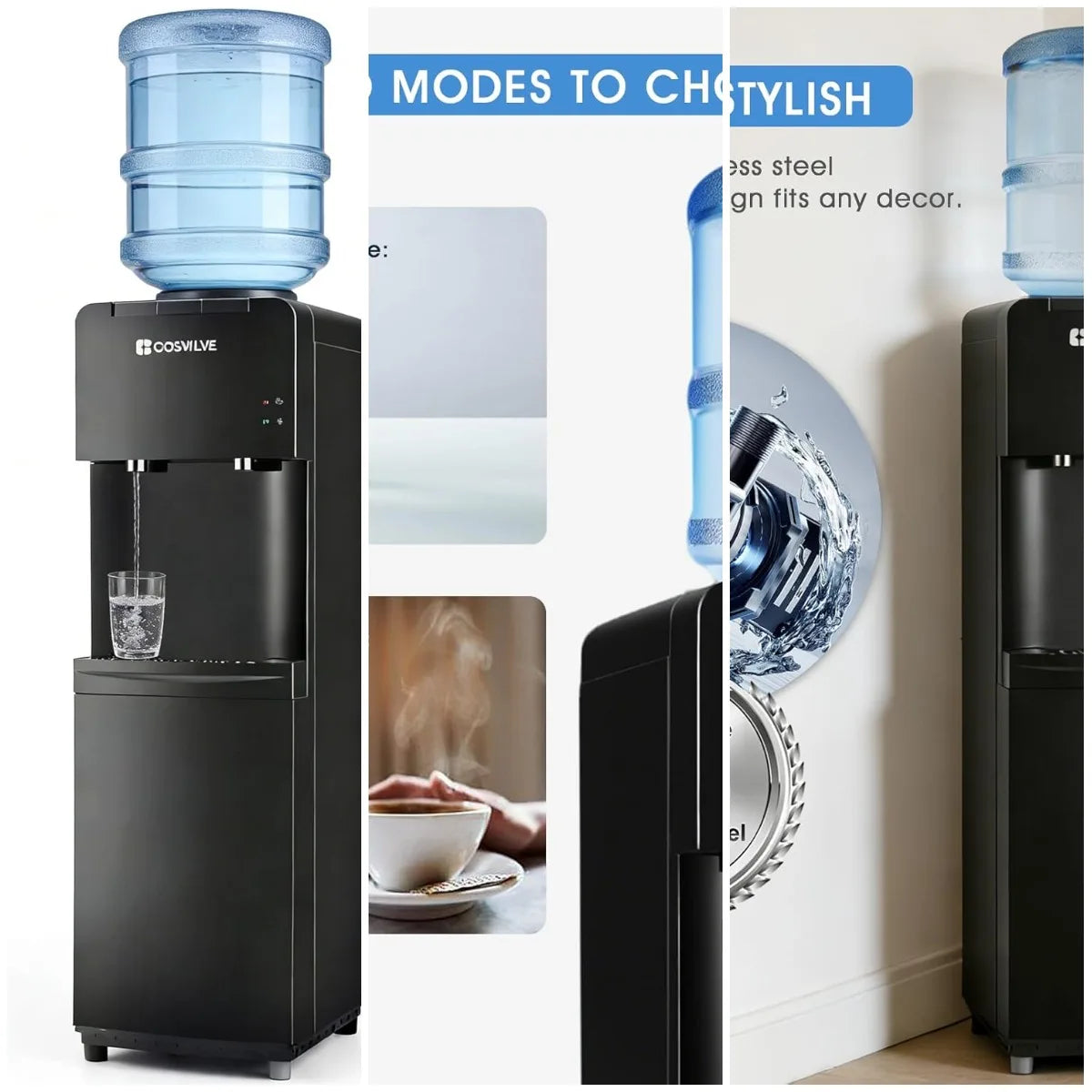 XMSJ Top Loading Water Dispenser Hot And Cold Cooler