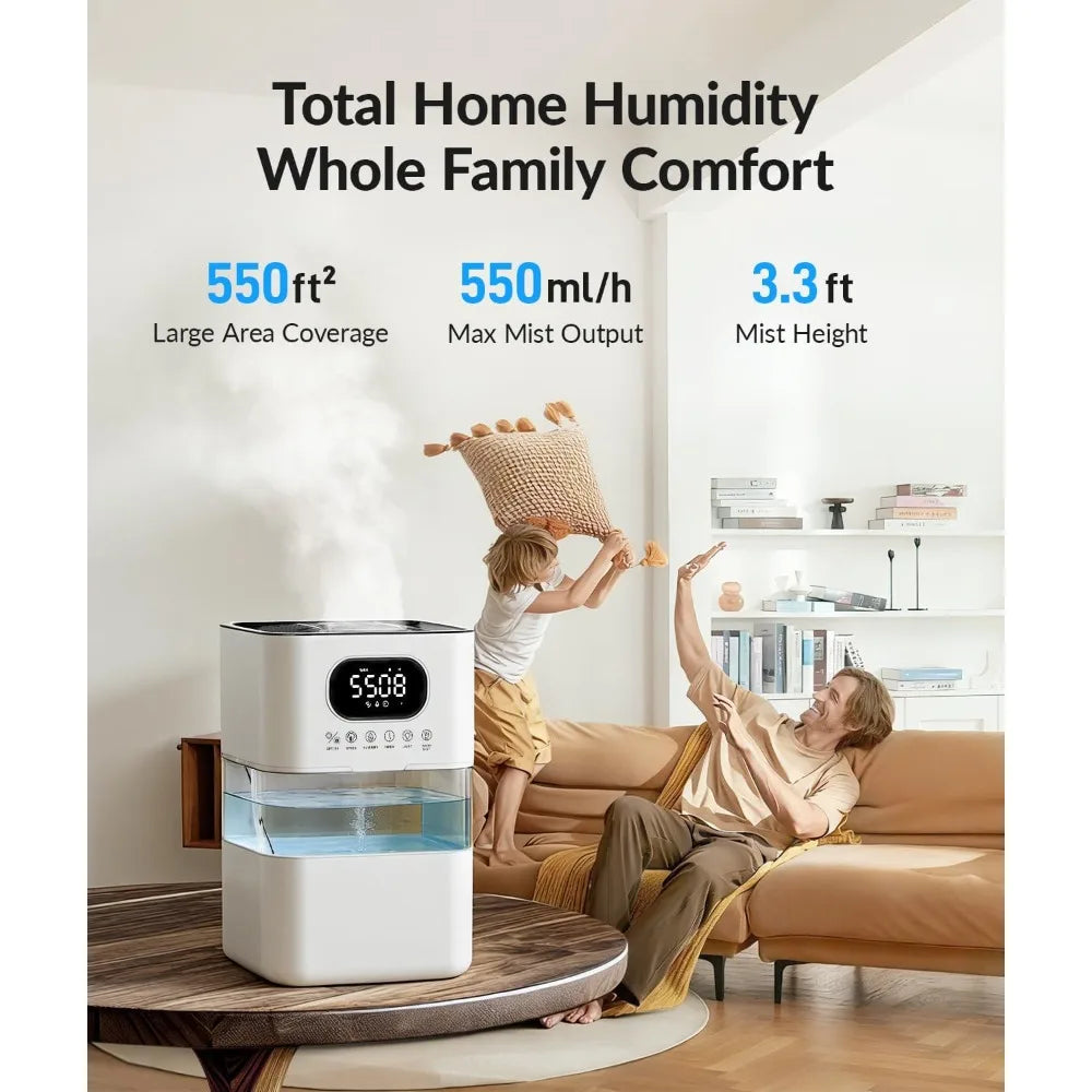 AreShark Large Room Humidifier With Adjustable Humidity And Aroma Diffuser