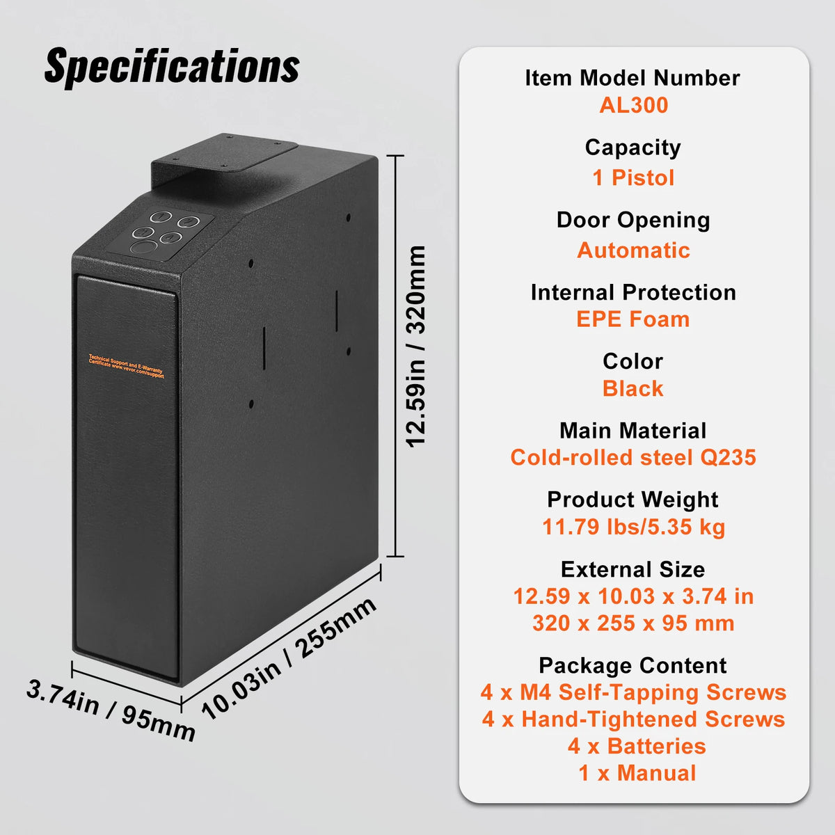 SucceBuy Biometric Pistol Safe With Quick Access Travel Gun Lock