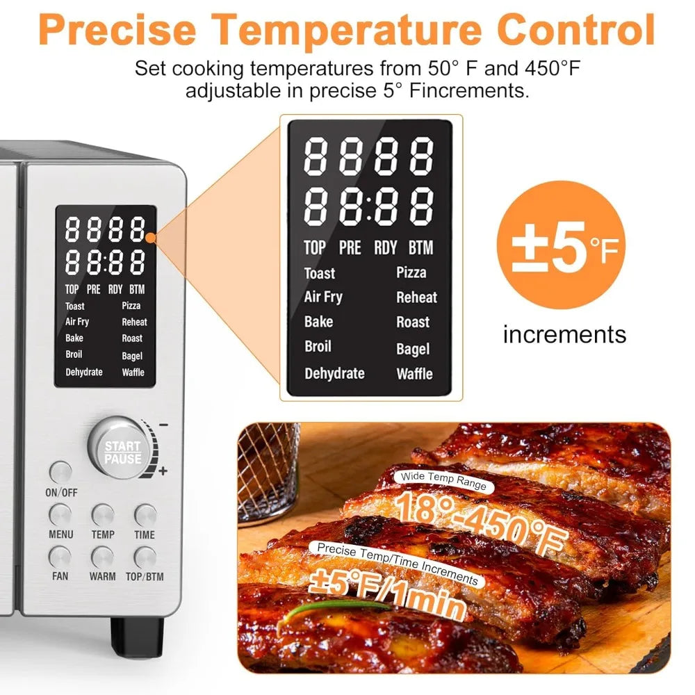 Nuwave Bravo Air Fryer Toaster Smart Oven Ten In One