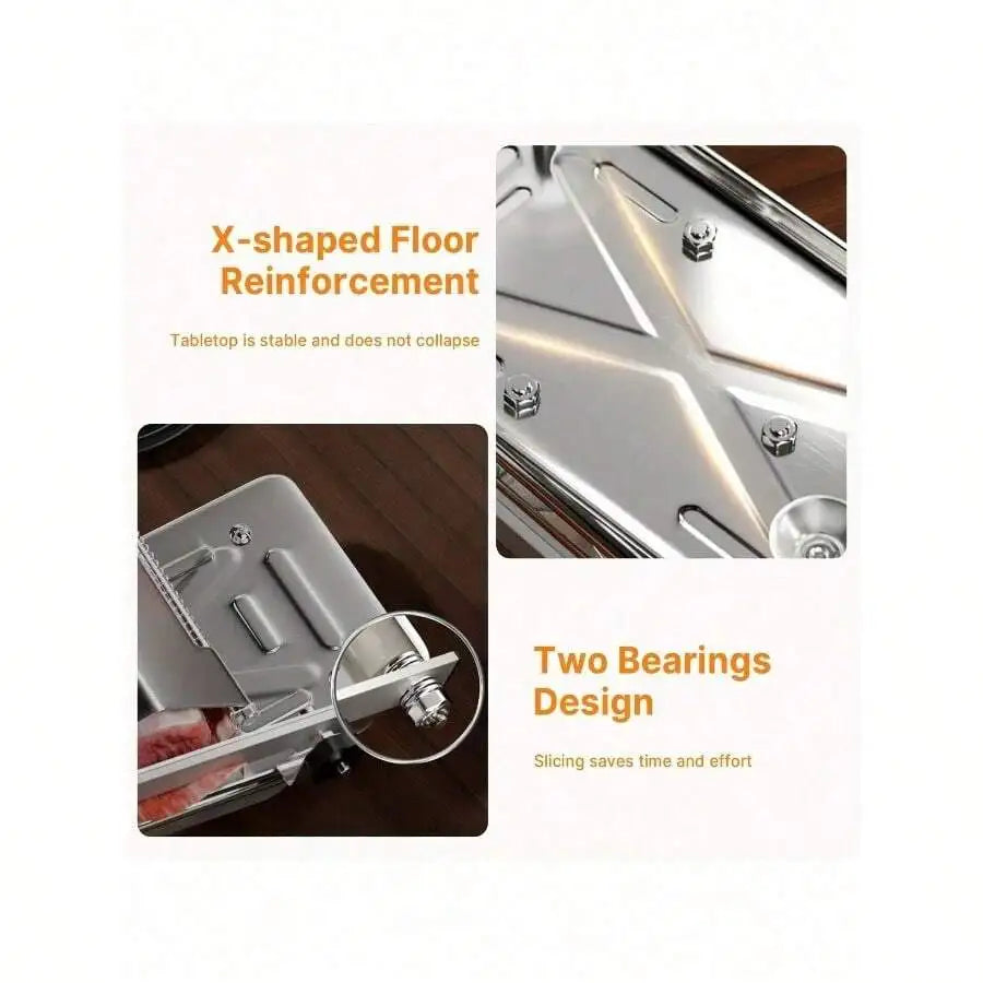 XMSJ Manual Meat Slicer Stainless Steel Multifunction With Bone Cutting
