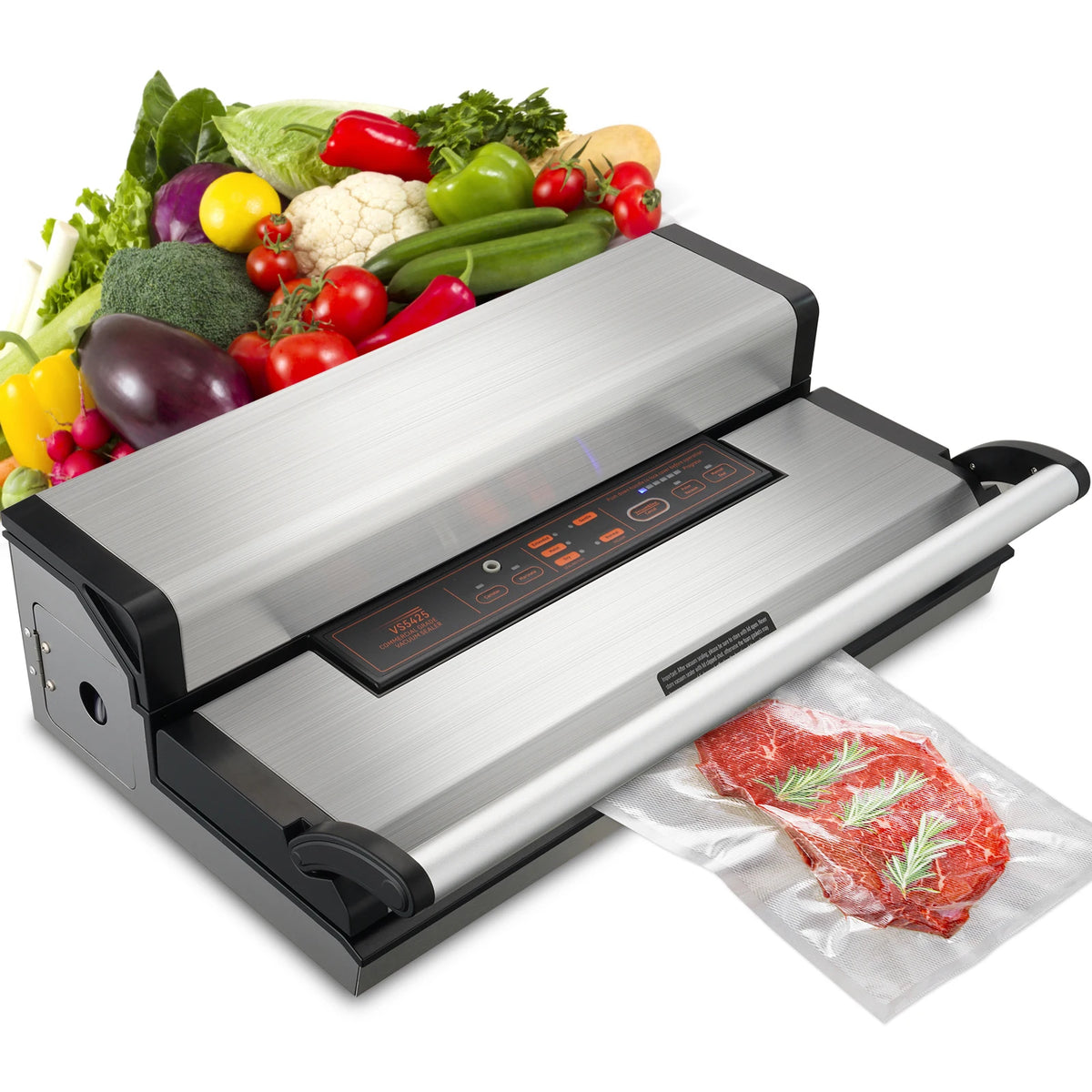 SucceBuy Commercial Automatic Food Vacuum Sealer With Bag Roll Cutter