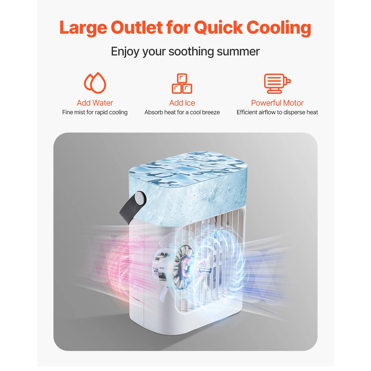 VEVOR Portable Evaporative Air Conditioner Desk Cooler 4 In One