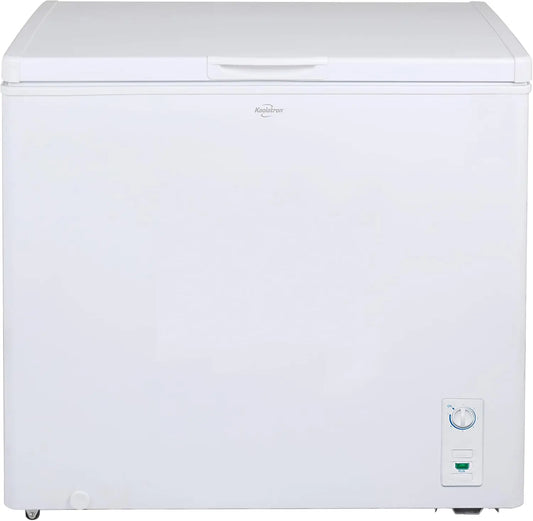 XMSJ Chest Freezer Front Drain Manual Defrost White Garage Ready