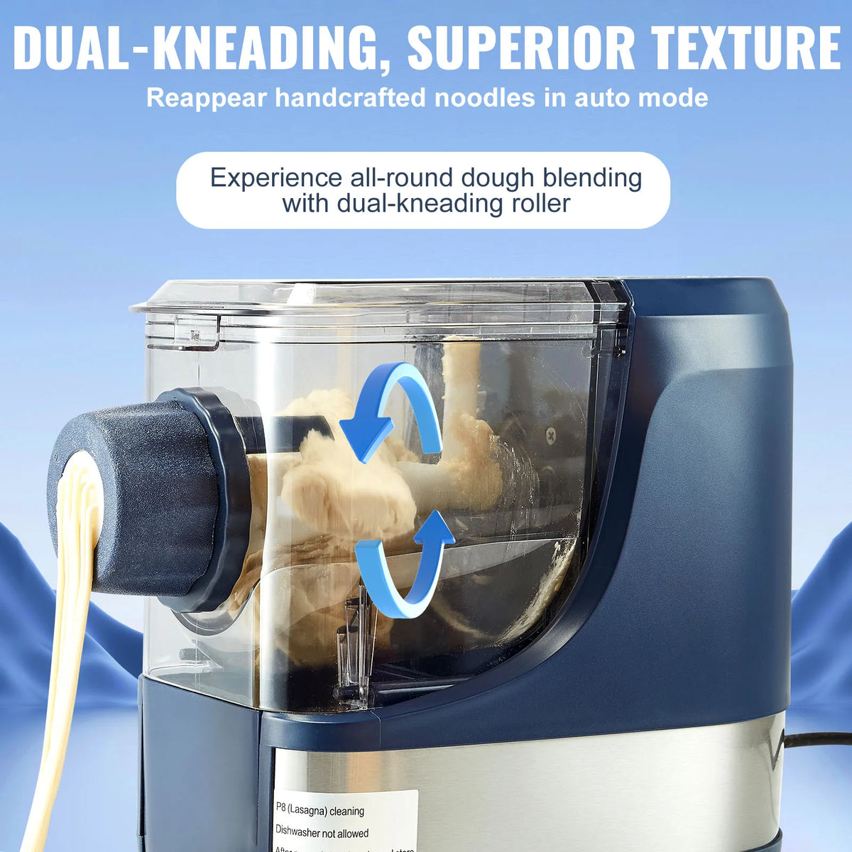 SucceBuy Automatic Electric Pasta Maker With Four Intelligent Modes