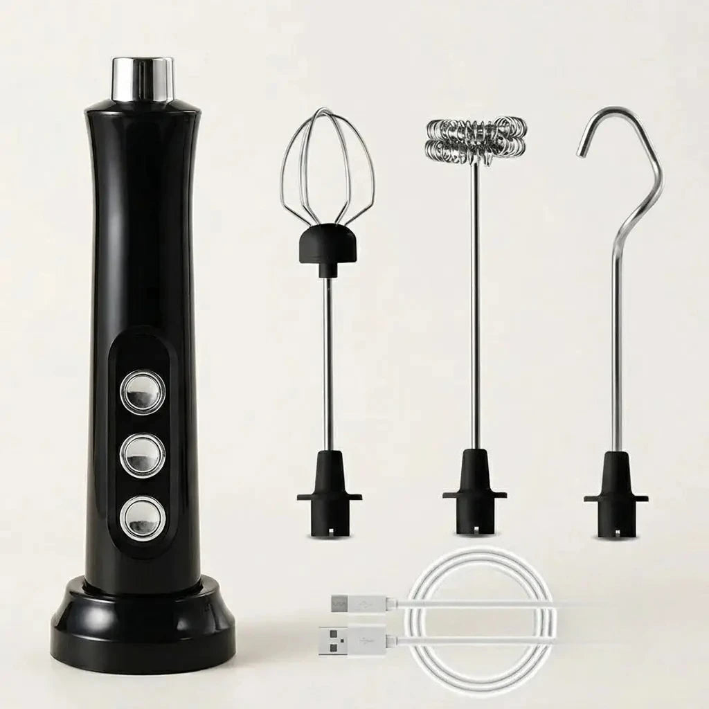 Stonego Rechargeable Handheld Milk Frother With Three Speed Settings